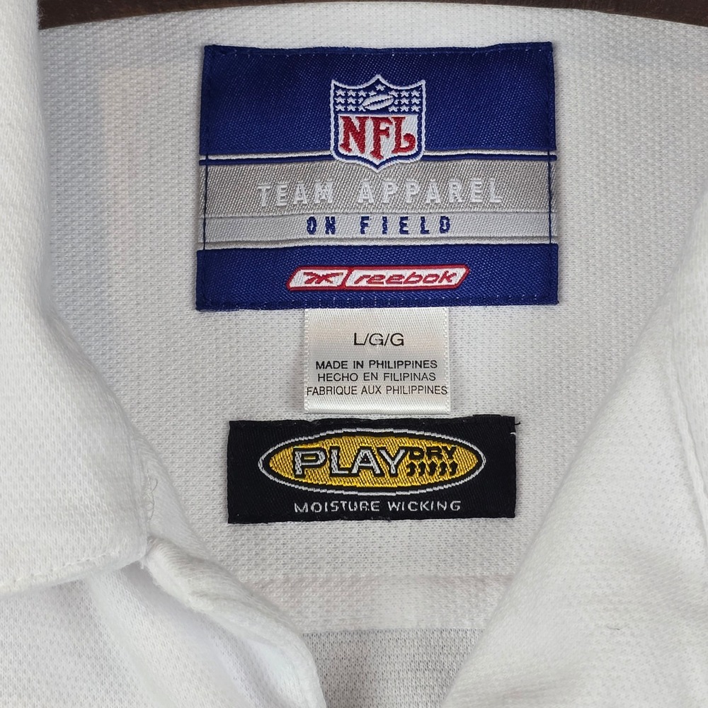 Reebok NFL Oakland Raiders White Button Down Shirt Mens Large PlayDry On Field - Picture 4 of 11